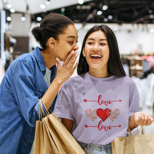 Women's Love Square Oversized T shirt Golden Yellow by ZealforTee