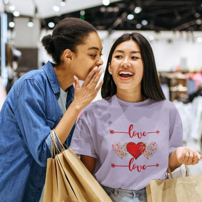 Women's Love Square Oversized T shirt Golden Yellow by ZealforTee