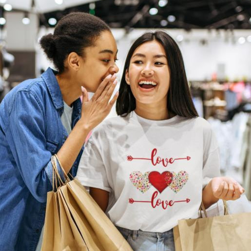 Women's Love Square Oversized T shirt Black by ZealforTee