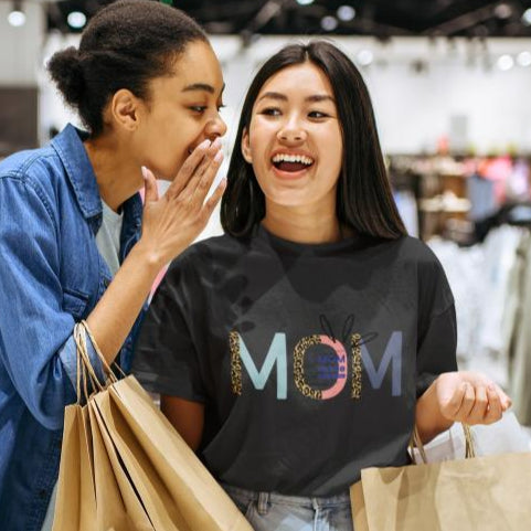 Women's Mom Mode Oversized T shirt Black by ZealforTee