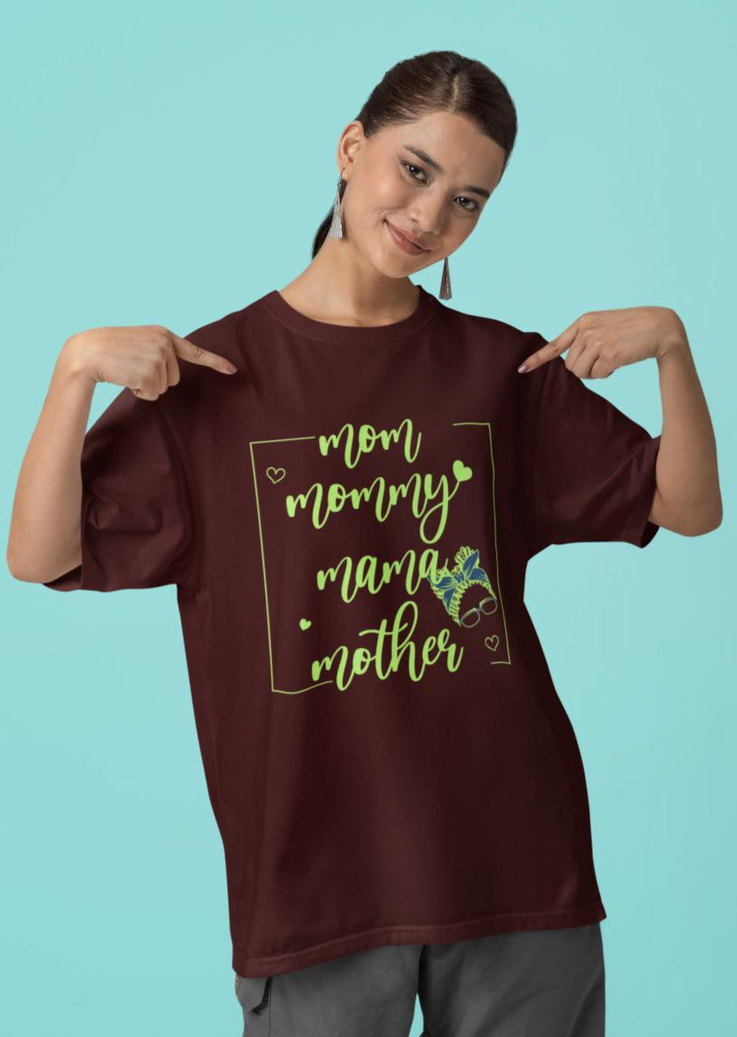 Women's Mumma Oversized T shirt Royal Blue by ZealforTee