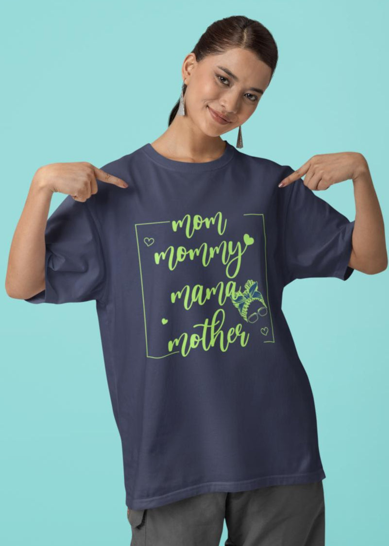 Women's Mumma Oversized T shirt Royal Blue by ZealforTee