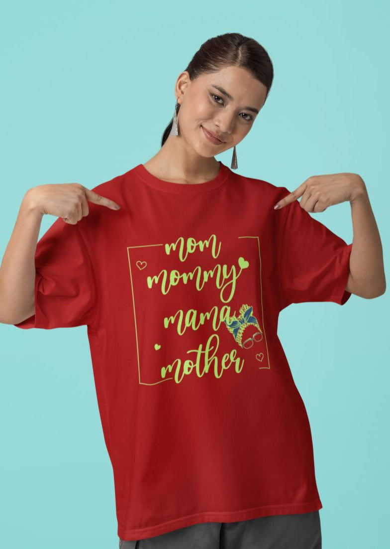 Women's Mumma Oversized T shirt Royal Blue by ZealforTee