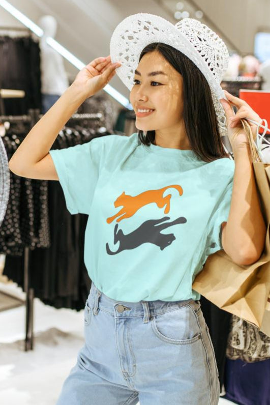 Women's Panther Oversized T-shirt Lavender by ZealforTee