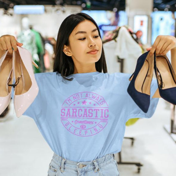 Women's Sarcastic Oversized T-shirt Purple by ZealforTee