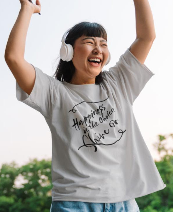 Women's Shine On Oversized T shirt Grey Melange by ZealforTee