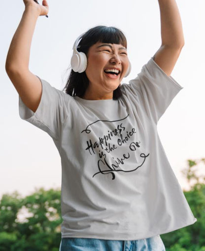 Women's Shine On Oversized T shirt Grey Melange by ZealforTee