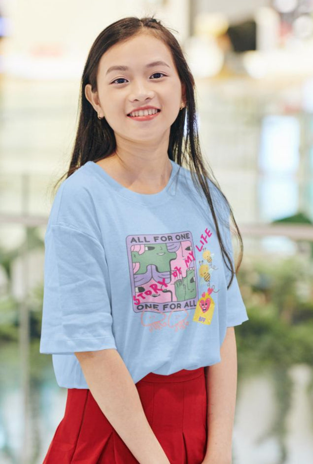 Women's Story of Life Oversized T-shirt Lavender by ZealforTee