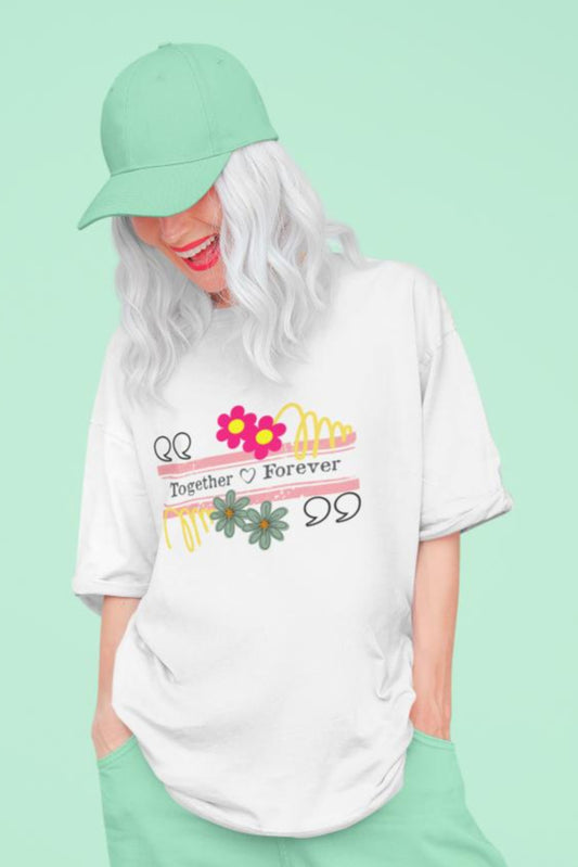 Women's Together Forever Oversized T-shirt Mint by ZealforTee