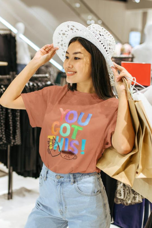 Women's You Got This Oversized T-shirt Coral by ZealforTee