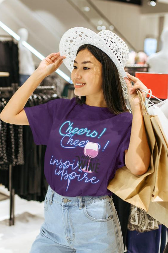 Women's Wine Oversized T-shirt Purple by ZealforTee