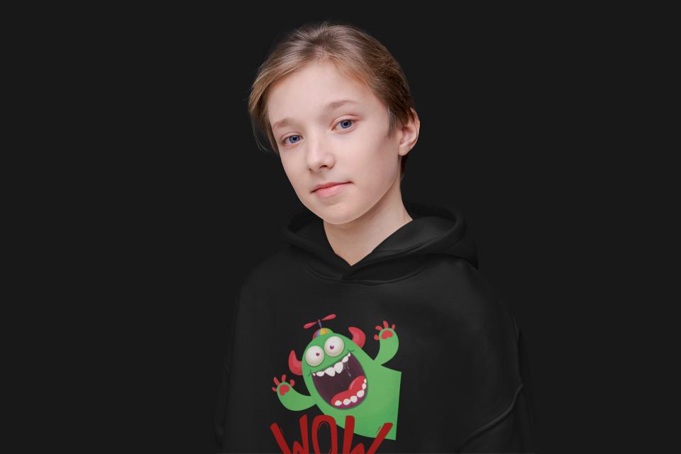 Christmas Wow Hoodie Black by ZealforTee