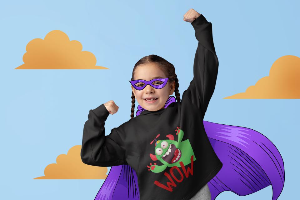 Christmas Wow Hoodie Black by ZealforTee