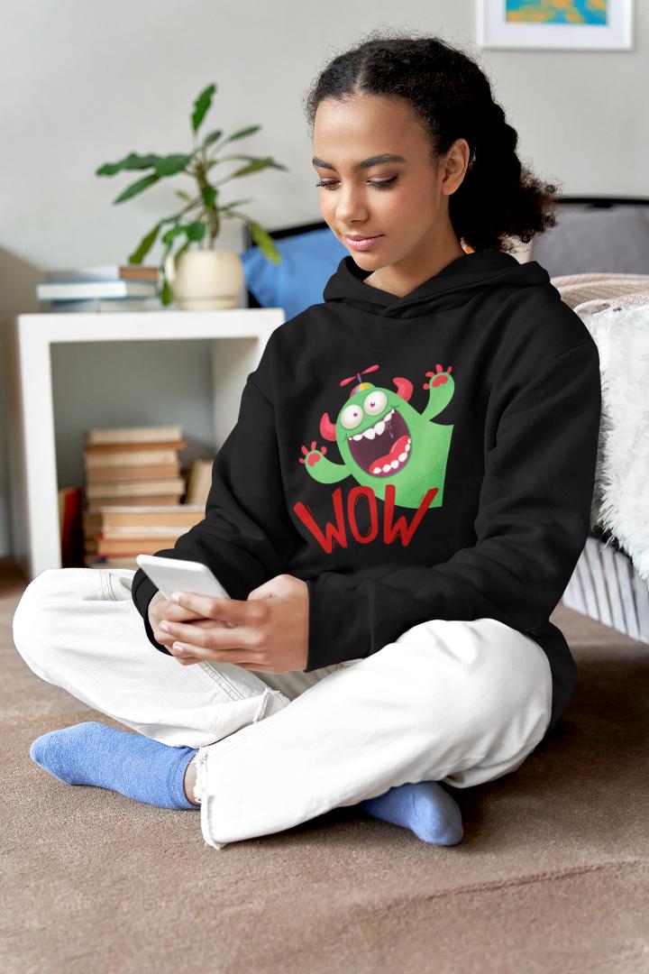 Christmas Wow Hoodie Black by ZealforTee