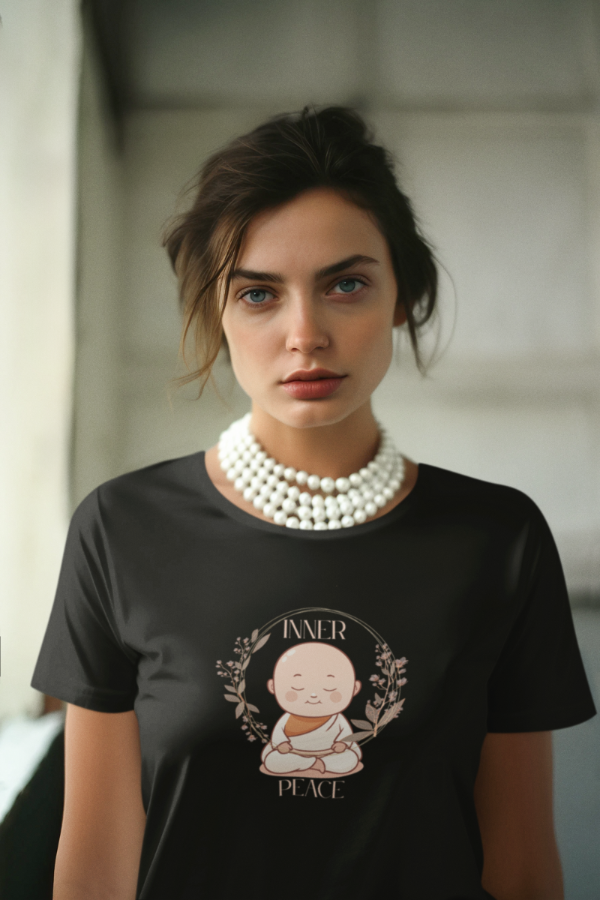 Women Black Inner Peace T-shirt