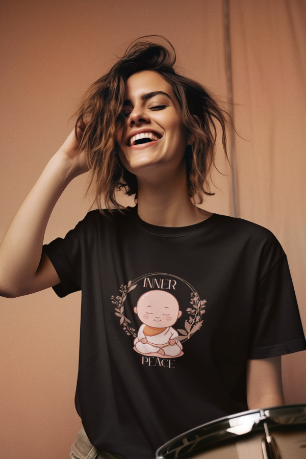 Women Black Inner Peace T-shirt