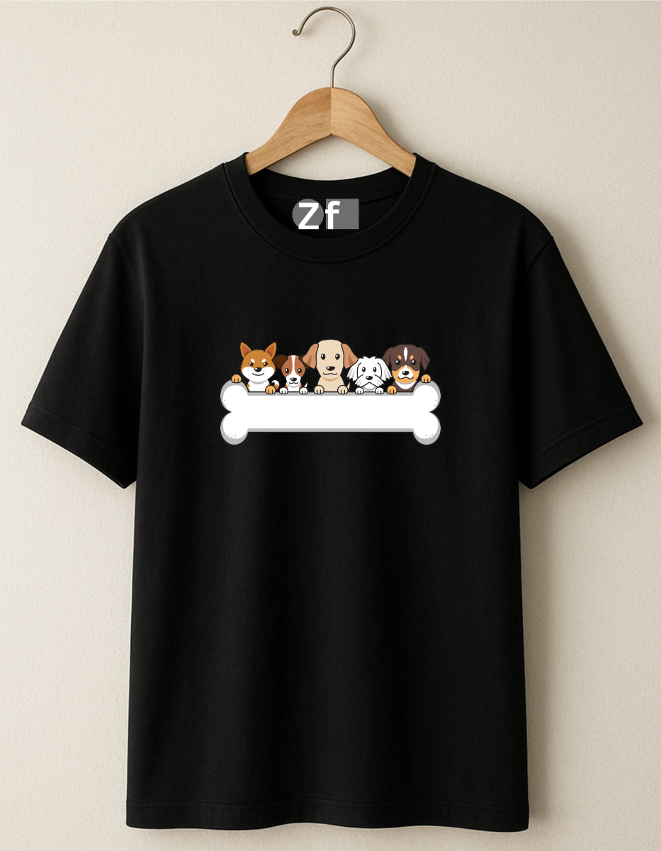 Women Squad Goals: Puppy Edition Oversized Tshirt in Hanger By ZealforTee