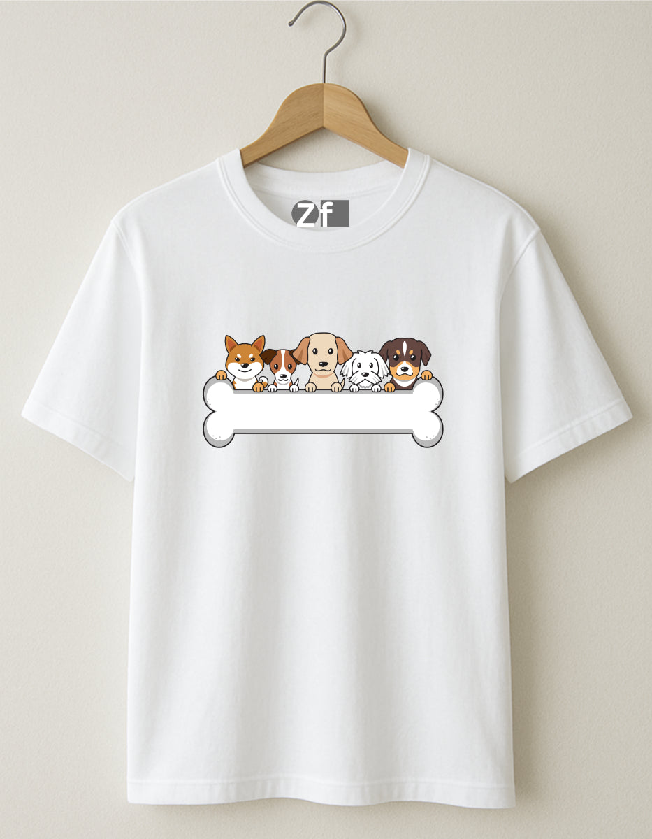 Women Squad Goals: Puppy Edition Oversized Tshirt Folded By ZealforTee