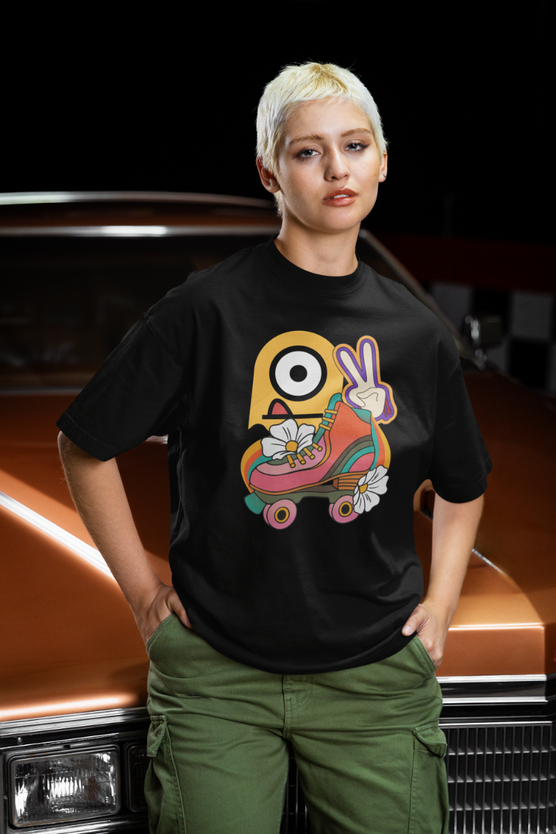 Women Shades of Skates Oversized T shirt