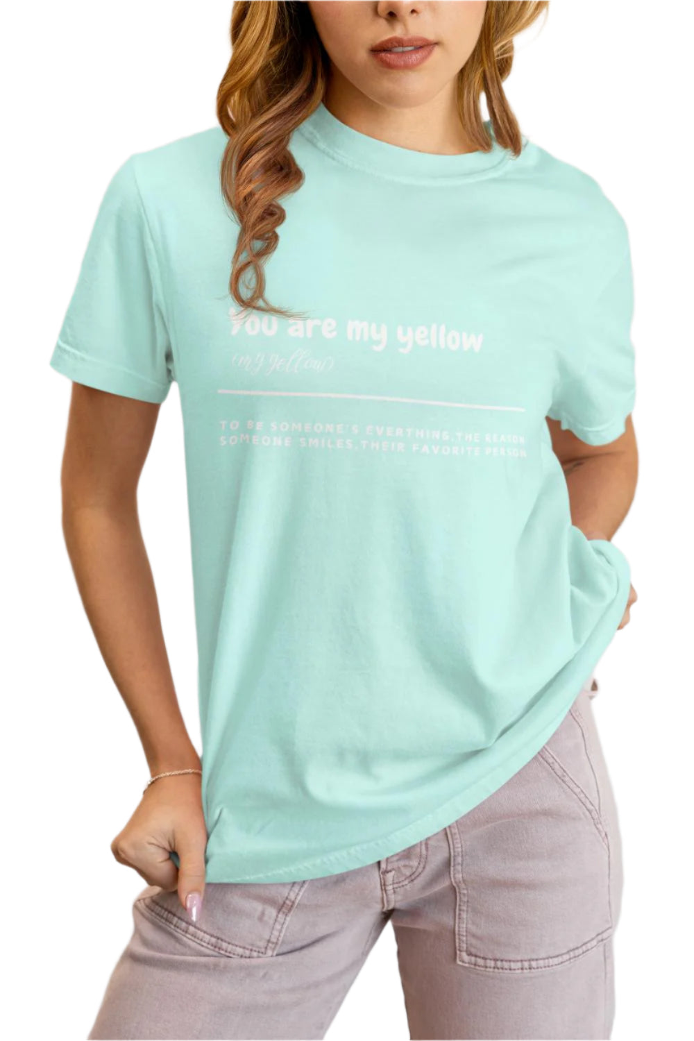 Women's My Yellow T-Shirt Mint by ZealforTee