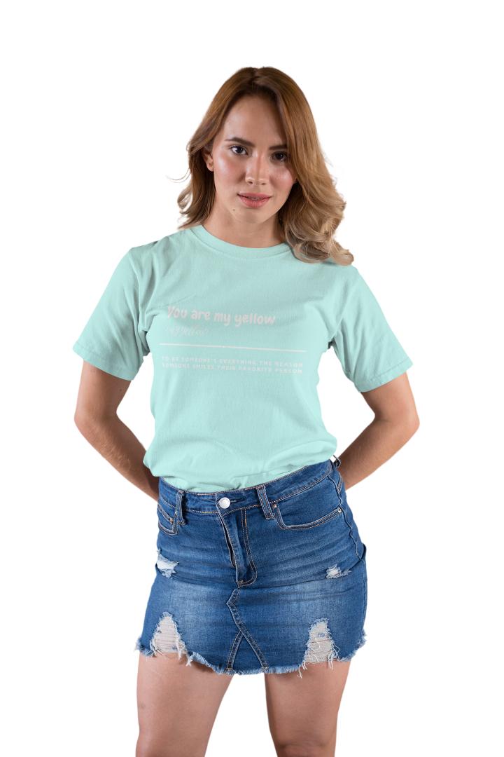 Women's My Yellow T-Shirt Mint by ZealforTee