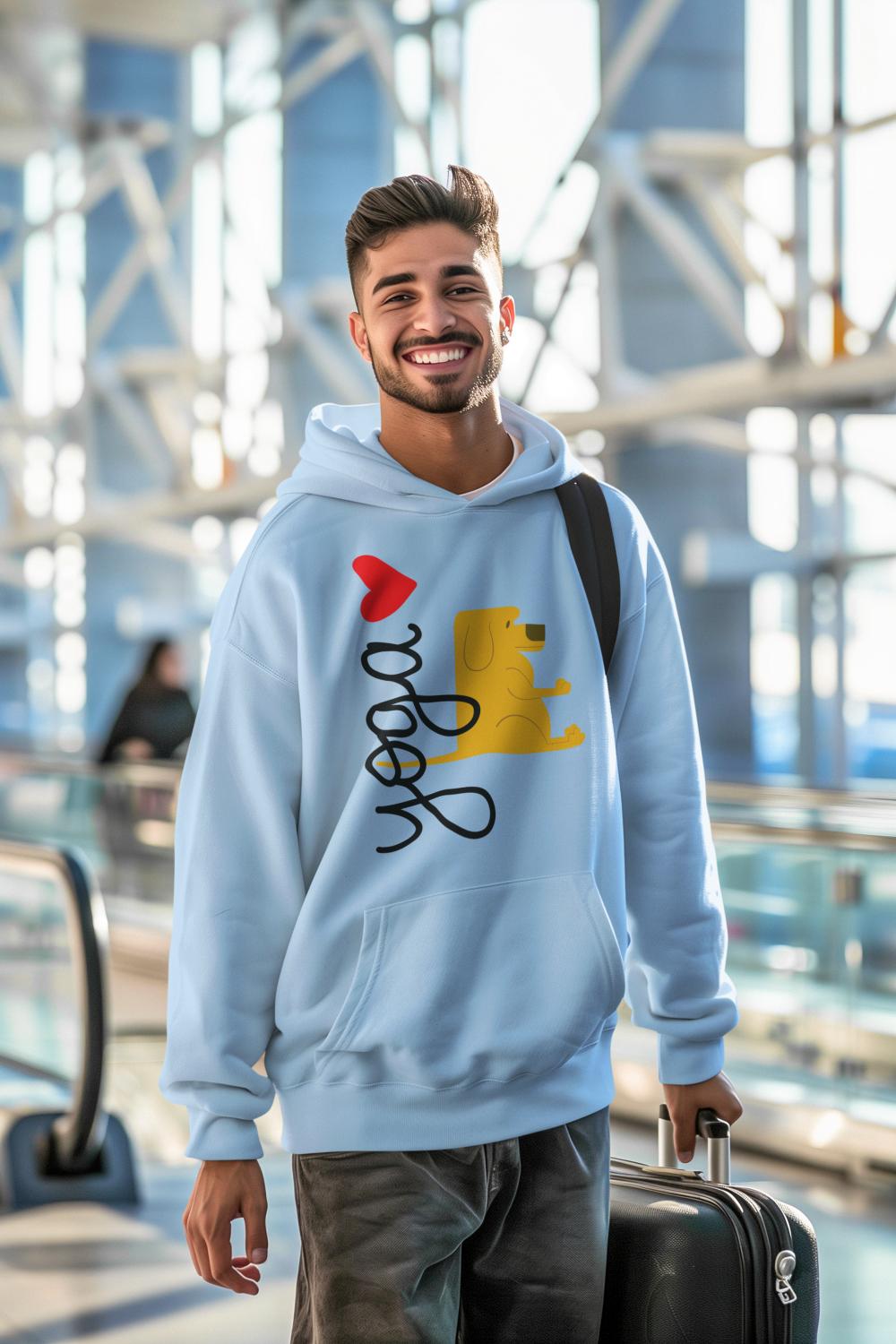 Men's Pet Yoga Hoodie Sweatshirt Mint by ZealforTee