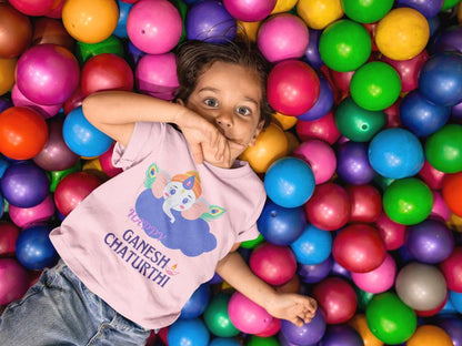 Kid's Ganesh Chaturthi Unisex T-shirt SkyBlue by ZealforTee