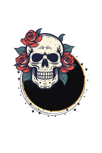 Men's Skulls and Roses T-shirt Yellow by ZealforTee