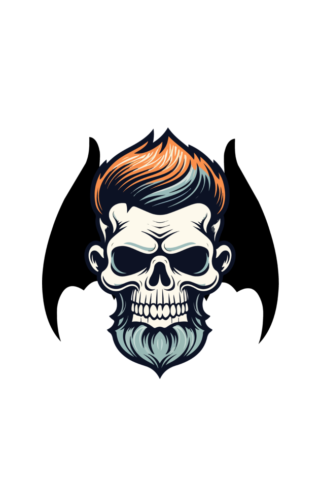 Men's Round Neck Skull T-shirt White by ZealforTee